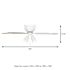 Seasons Montara 52" Matte White Indoor Ceiling Fan With Light and Reversible Natural Washed Oak/Matte White Blades (5-Blade)