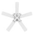 Seasons Cabrillo 42" Matte White Indoor Ceiling Fan With Light and Reversible Natural Washed Oak/Matte White Blades (5-Blade)