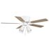 Seasons Cabrillo 42" Matte White Indoor Ceiling Fan With Light and Reversible Natural Washed Oak/Matte White Blades (5-Blade)