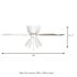 Seasons Cabrillo 42" Matte White Indoor Ceiling Fan With Light and Reversible Natural Washed Oak/Matte White Blades (5-Blade)