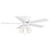 Seasons Cabrillo 42" Matte White Indoor Ceiling Fan With Light and Reversible Natural Washed Oak/Matte White Blades (5-Blade)