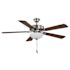 Seasons Bonita 52" Brushed Nickel Indoor Ceiling Fan With Light and Reversible Walnut/Maple Blades (5-Blade)