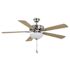 Seasons Bonita 52" Brushed Nickel Indoor Ceiling Fan With Light and Reversible Walnut/Maple Blades (5-Blade)