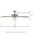 Seasons Bonita 52" Brushed Nickel Indoor Ceiling Fan With Light and Reversible Walnut/Maple Blades (5-Blade)