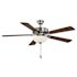 Seasons Bonita 52" Brushed Nickel Indoor Ceiling Fan With Light and Reversible Walnut/Maple Blades (5-Blade)
