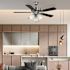 Seasons Torrena 42" Brushed Nickel Indoor Ceiling Fan With Light And Reversible Dark Maple / Matte Black (5-Blade)