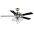 Seasons Torrena 42" Brushed Nickel Indoor Ceiling Fan With Light And Reversible Dark Maple / Matte Black (5-Blade)