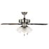 Seasons Torrena 42" Brushed Nickel Indoor Ceiling Fan With Light And Reversible Dark Maple / Matte Black (5-Blade)