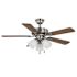 Seasons Torrena 42" Brushed Nickel Indoor Ceiling Fan With Light And Reversible Dark Maple / Matte Black (5-Blade)