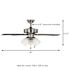 Seasons Torrena 42" Brushed Nickel Indoor Ceiling Fan With Light And Reversible Dark Maple / Matte Black (5-Blade)