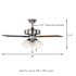 Seasons Ryedale 42" Brushed Nickel Indoor Ceiling Fan With Light and Reversible Dark Maple/Matte Black Blades (4-Blade)