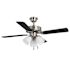 Seasons Ryedale 42" Brushed Nickel Indoor Ceiling Fan With Light and Reversible Dark Maple/Matte Black Blades (4-Blade)