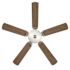 Seasons Torrance 52" Brushed Nickel Indoor Ceiling Fan With Light and Reversible Chestnut/Espresso Blades (5-Blade)