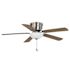 Seasons Torrance 52" Brushed Nickel Indoor Ceiling Fan With Light and Reversible Chestnut/Espresso Blades (5-Blade)