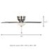 Seasons Torrance 52" Brushed Nickel Indoor Ceiling Fan With Light and Reversible Chestnut/Espresso Blades (5-Blade)