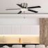 Seasons Torrance 52" Brushed Nickel Indoor Ceiling Fan With Light and Reversible Chestnut/Espresso Blades (5-Blade)