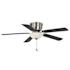Seasons Torrance 52" Brushed Nickel Indoor Ceiling Fan With Light and Reversible Chestnut/Espresso Blades (5-Blade)