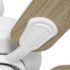 Seasons Torrena 42" Matte White Indoor Ceiling Fan With Light and Reversible Natural Washed Oak/Matte White Blades (5-Blade)