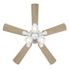 Seasons Torrena 42" Matte White Indoor Ceiling Fan With Light and Reversible Natural Washed Oak/Matte White Blades (5-Blade)