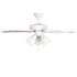 Seasons Torrena 42" Matte White Indoor Ceiling Fan With Light and Reversible Natural Washed Oak/Matte White Blades (5-Blade)