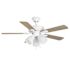 Seasons Torrena 42" Matte White Indoor Ceiling Fan With Light and Reversible Natural Washed Oak/Matte White Blades (5-Blade)