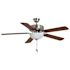 Seasons Rickshore 52" Brushed Nickel Indoor Ceiling Fan With Light and Reversible Walnut/Maple Blades (5-Blade)