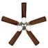 Seasons Pantona 42" Brushed Nickel Indoor Ceiling Fan With Light and Reversible Walnut/Natural Washed Oak Blades (5-Blade)