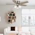 Seasons Pantona 42" Brushed Nickel Indoor Ceiling Fan With Light and Reversible Walnut/Natural Washed Oak Blades (5-Blade)