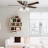 Seasons Pantona 42" Brushed Nickel Indoor Ceiling Fan With Light and Reversible Walnut/Natural Washed Oak Blades (5-Blade)