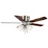 Seasons Pantona 42" Brushed Nickel Indoor Ceiling Fan With Light And Reversible Walnut / Natural Washed Oak (5-Blade)
