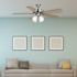 Seasons Camarillo 52" Brushed Nickel Indoor Ceiling Fan With Light and Reversible Maple/Matte Black Blades (5-Blade)