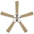 Seasons Camarillo 52" Brushed Nickel Indoor Ceiling Fan With Light and Reversible Maple/Matte Black Blades (5-Blade)