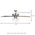 Seasons Camarillo 52" Brushed Nickel Indoor Ceiling Fan With Light and Reversible Maple/Matte Black Blades (5-Blade)