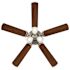 Seasons Coolidge 52" Brushed Nickel Indoor Ceiling Fan With Light And Reversible Walnut/Maple Blades (5-Blade)
