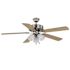 Seasons Coolidge 52" Brushed Nickel Indoor Ceiling Fan With Light And Reversible Walnut/Maple Blades (5-Blade)