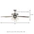 Seasons Coolidge 52" Brushed Nickel Indoor Ceiling Fan With Light And Reversible Walnut/Maple Blades (5-Blade)