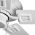 Seasons Markan 52" Matte White Indoor/Outdoor Ceiling Fan With Matte White/Natural Washed Oak Reversible Blades (5-Blade)