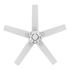 Seasons Markan 52" Matte White Indoor/Outdoor Ceiling Fan With Matte White/Natural Washed Oak Reversible Blades (5-Blade)