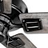 Seasons Markan 52" Matte Black Indoor/Outdoor Ceiling Fan With Matte Black/Pecan Heather Reversible Blades (5-Blade)