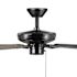 Seasons Markan 52" Matte Black Indoor/Outdoor Ceiling Fan With Matte Black/Pecan Heather Reversible Blades (5-Blade)