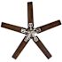 Seasons Markan 52" Brushed Nickel Indoor/Outdoor Ceiling Fan With Vintage Pewter Oak/Sable Oak Reversible Blades (5-Blade)