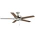 Seasons Markan 52" Brushed Nickel Indoor/Outdoor Ceiling Fan With Vintage Pewter Oak/Sable Oak Reversible Blades (5-Blade)