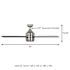 52"LED CEIL FAN W/RMT IND BN