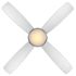 Seasons Bexley 52" Brushed Nickel Indoor Ceiling Fan With Light and Reversible Deep Silver/White Oak Blades (4-Blade)