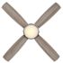 Seasons Bexley 52" Brushed Nickel Indoor Ceiling Fan With Light and Reversible Deep Silver/White Oak Blades (4-Blade)