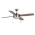 Seasons Bexley 52" Brushed Nickel Indoor Ceiling Fan With Light and Reversible Deep Silver/White Oak Blades (4-Blade)