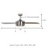 Seasons Bexley 52" Brushed Nickel Indoor Ceiling Fan With Light and Reversible Deep Silver/White Oak Blades (4-Blade)