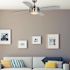 Seasons Bexley 52" Brushed Nickel Indoor Ceiling Fan With Light and Reversible Deep Silver/White Oak Blades (4-Blade)
