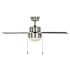 Seasons Jalisco 42" Brushed Nickel Indoor Ceiling Fan With Light and Reversible Matte Black/Deep Silver Blades (3-Blade)