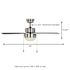 Seasons Jalisco 42" Brushed Nickel Indoor Ceiling Fan With Light and Reversible Matte Black/Deep Silver Blades (3-Blade)